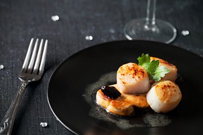 Foie gras aux Saint-Jacques