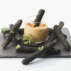 Fricassée d’écrevisses à la crème de fenouil et ses fingers de quenelles écrevisses panés aux graines de pavot