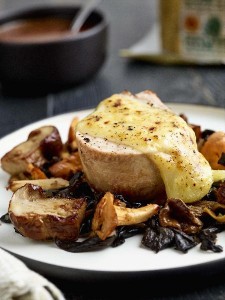 Filet mignon de veau au Comté et champignons